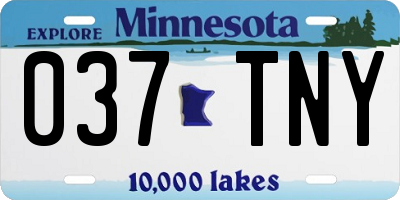 MN license plate 037TNY