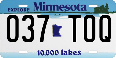 MN license plate 037TOQ
