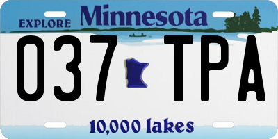 MN license plate 037TPA