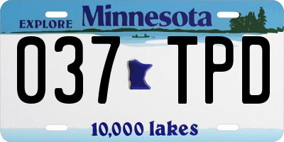 MN license plate 037TPD