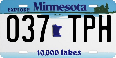 MN license plate 037TPH
