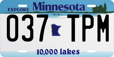 MN license plate 037TPM
