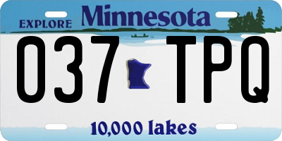 MN license plate 037TPQ