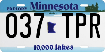 MN license plate 037TPR