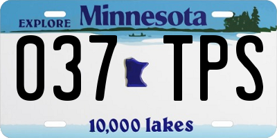MN license plate 037TPS