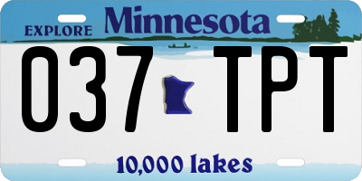 MN license plate 037TPT