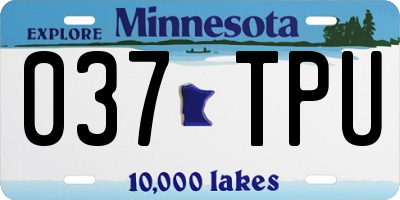 MN license plate 037TPU