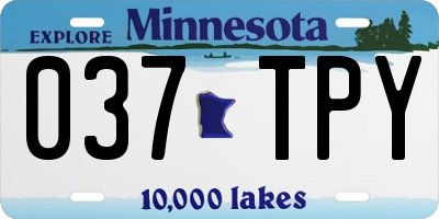 MN license plate 037TPY