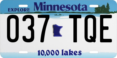 MN license plate 037TQE