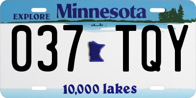 MN license plate 037TQY