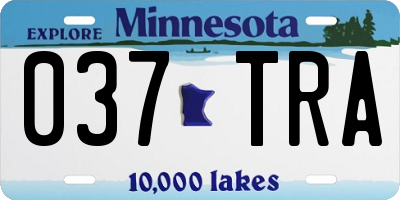 MN license plate 037TRA