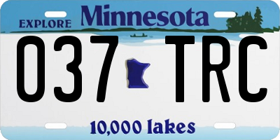 MN license plate 037TRC