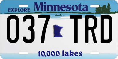 MN license plate 037TRD