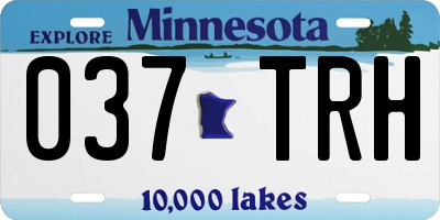 MN license plate 037TRH