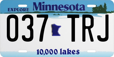 MN license plate 037TRJ