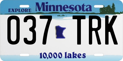 MN license plate 037TRK
