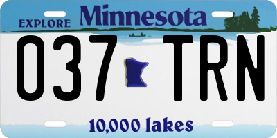MN license plate 037TRN