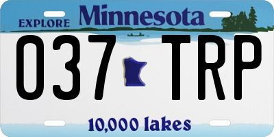 MN license plate 037TRP