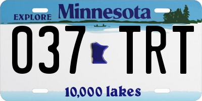 MN license plate 037TRT