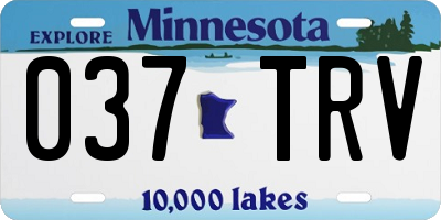 MN license plate 037TRV