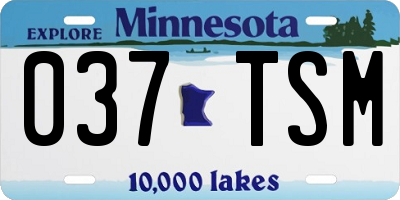 MN license plate 037TSM