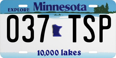 MN license plate 037TSP