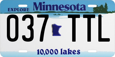 MN license plate 037TTL