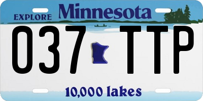 MN license plate 037TTP