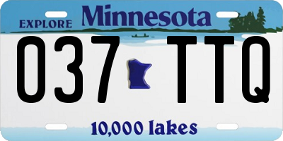 MN license plate 037TTQ