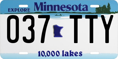 MN license plate 037TTY
