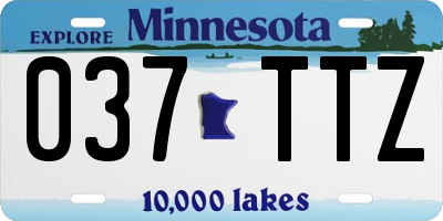 MN license plate 037TTZ