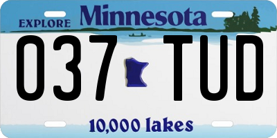 MN license plate 037TUD