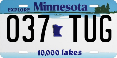 MN license plate 037TUG
