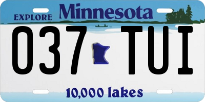 MN license plate 037TUI