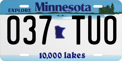 MN license plate 037TUO