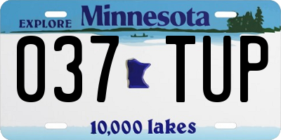 MN license plate 037TUP