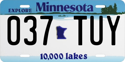 MN license plate 037TUY