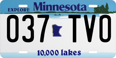 MN license plate 037TVO