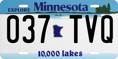 MN license plate 037TVQ
