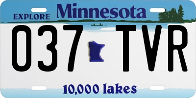 MN license plate 037TVR