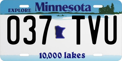 MN license plate 037TVU