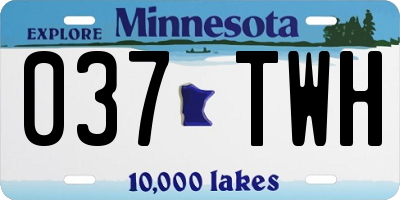MN license plate 037TWH