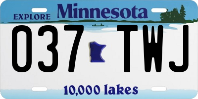 MN license plate 037TWJ