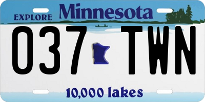 MN license plate 037TWN
