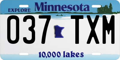MN license plate 037TXM