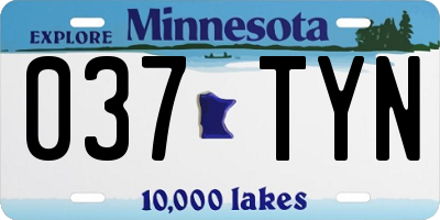 MN license plate 037TYN