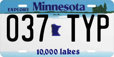 MN license plate 037TYP