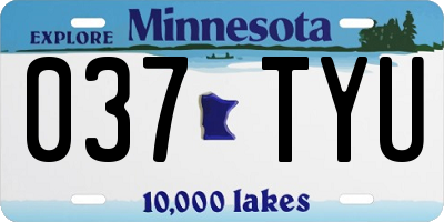 MN license plate 037TYU