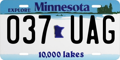 MN license plate 037UAG