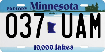 MN license plate 037UAM